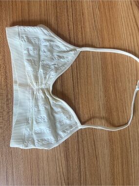 Urban Outfitters Cream Ribbed Knit Bralette
